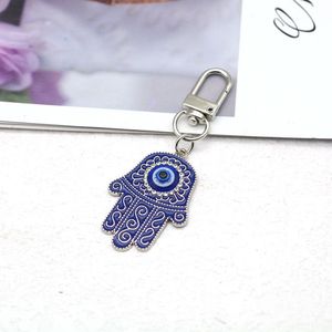 Gran oferta, llavero <span class=keywords><strong>de</strong></span> Fátima <span class=keywords><strong>de</strong></span> aleación, llavero colgante <span class=keywords><strong>de</strong></span> <span class=keywords><strong>Palma</strong></span> <span class=keywords><strong>de</strong></span> ojo malvado azul, regalo <span class=keywords><strong>de</strong></span> moda para hombres y mujeres - Product Image 3