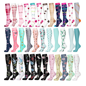 <span class=keywords><strong>Calcetines</strong></span> de compresión YH Manufacturers' Stock para correr al aire libre Medias de pantorrilla 3D multicolores para hombres y mujeres - Product Image 2