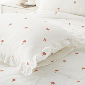 Edredón Delgado <span class=keywords><strong>para</strong></span> <span class=keywords><strong>Cuna</strong></span> de 47"x59" 100% Muselina <span class=keywords><strong>para</strong></span> Bebés, Mantas Suaves y Transpirables de Algodón Muselina con Volantes <span class=keywords><strong>para</strong></span> Niñas y Niños - Product Image 6