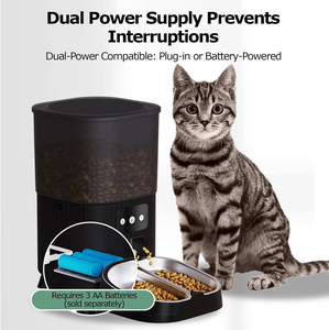 Distributeur automatique de nourriture pour chats et chiens 4,5 L, tout-en-un, 2 gamelles, télécommande via application - Product Image 3