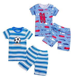 Conjunto de ropa unisex para bebés y niños pequeños de <span class=keywords><strong>12</strong></span> a 18 <span class=keywords><strong>meses</strong></span>, mezcla de manga corta y pantalones, 2 uds. al por mayor - Product Image 1