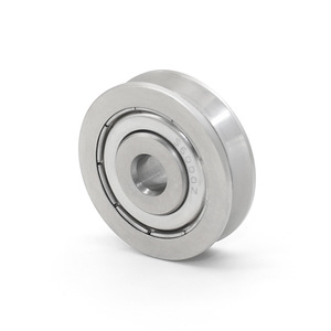 Roulement à billes à gorge profonde en acier inoxydable S6000ZZ, anneau extérieur non standard, gorge en V, poulie tout métal, support de câble métallique, roue de guidage - Product Image 2