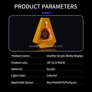 Exhibidor de Botellas de Vino LED Personalizado, Color <span class=keywords><strong>Dorado</strong></span> Champán, con Luces LED, Soporte de Metal para Presentación de Botellas VIP para Club Nocturno o Bar - Product Image 5