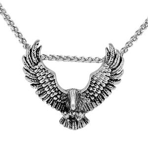 Pendentif en acier inoxydable Earth Eagle, collier pour homme, style rétro punk, street dance, hip-hop, rap - Product Image 1