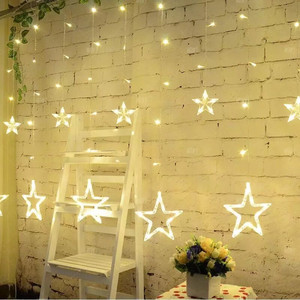 <span class=keywords><strong>Guirlande</strong></span> lumineuse rideau à lumière <span class=keywords><strong>Led</strong></span>, féerique, pour la maison, cadeau d'anniversaire, étoile et lune, décoration pour fête d'halloween ou mariage - Product Image 6