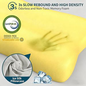 Almohada Cervical con Relleno de Espuma Viscoelástica y <span class=keywords><strong>Material</strong></span> 100% Poliéster para Alivio del Dolor - Product Image 3