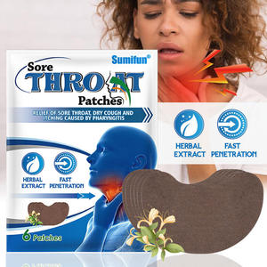 Nouvelle tendance 6 pièces mal de gorge Patch pharyngite amygdalite soin pommade toux froid soins soulagement de la douleur plâtre à base de plantes - Product Image 6