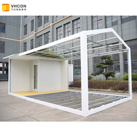 Kits de maisons préfabriquées en conteneurs, maisons miniatures, toit pointu détachable, installation rapide, taille personnalisable pour bureau, immeuble, appartement