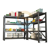 Étagères de rangement en métal à 4 niveaux Étagères de rangement de haute qualité Étagères et étagères empilables à usage moyen pour le rangement du garage