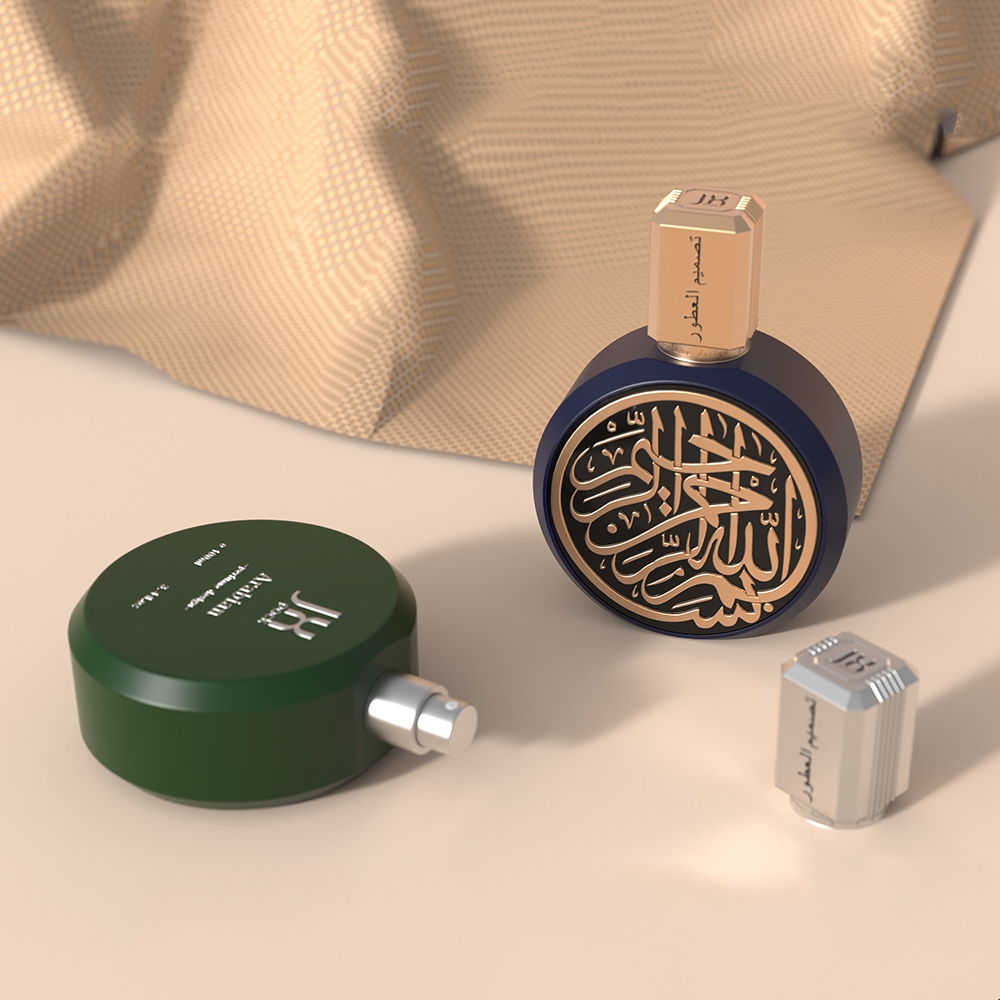 Flacon de parfum vert