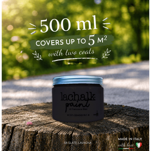 08 SLATE 500 ml LaChalk the evolution of <b>chalk</b> paint Where <b>chalk</b> meets resin: Hybrid <b>Chalk</b> Resin Paint made in Italy - Product Image 2