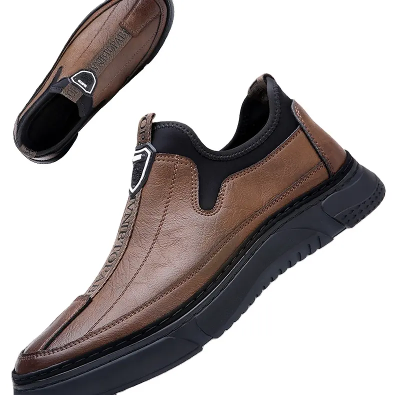الانزلاق على حذاء كاجوال الرجال جلدية مريحة الايطالية أحذية من الجلد للرجال أنيق أنيقة جلد أصلي للرجال اللباس أحذية