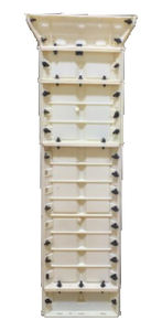 Moldes de Plástico ABS para Barandillas de Hormigón con Patrón de Rejilla de 20 cm, Moldes para Pilares Laterales/Coronales/Finales, Moldes para Pasamanos, Exterior - Product Image 3