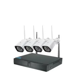 Uygun fiyat çin üretici 3MP kablosuz Wifi dijital NVR kiti açık 4CH kamera seti güvenlik kamera CCTV sistemleri