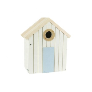 Küçük kuşlar için yaratıcı bitmemiş ahşap kuş evi DIY dekorasyon veya asılı için hayvan oyma ile cilalı kafes - Product Image 3