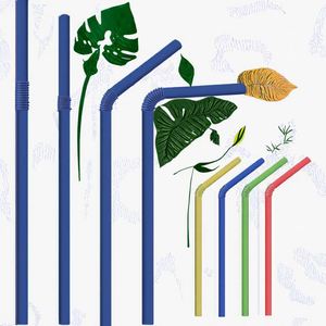 Pajitas Desechables de PLA Coloridas y Flexibles para Bebidas, Ideales para Fiestas - Product Image 2