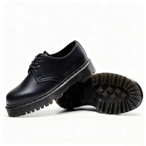 Chaussures en cuir basses à semelle épaisse de créateur, style décontracté, rehaussantes, à bout rond, à lacets, antidérapantes, type bottines courtes, pour la marche - Product Image 6