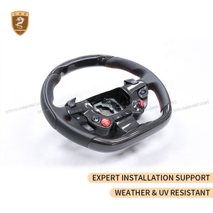 <span class=keywords><strong>Volant</strong></span> de course en cuir et fibre de carbone sèche avec LED pour <span class=keywords><strong>Ferrari</strong></span> <span class=keywords><strong>458</strong></span> 488 F8 F12 812 California T FF GTC4 - Pièces intérieures - Product Image 5