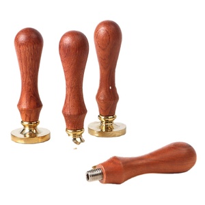 Tête de timbre en cuivre prête à l'emploi manche en palissandre timbre de cire à cacheter timbre de sceau de cire pour lettrage phrases de bénédiction cadeaux de salon professionnel - Product Image 1