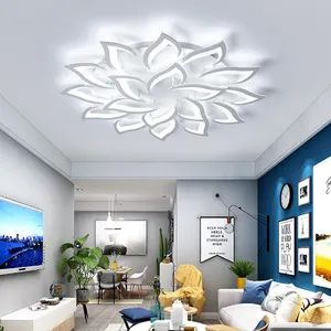 Lustre de iluminação de teto nórdico para sala de estar, lâmpada para decoração de casa, controle remoto e aplicativo, luz LED moderna