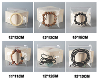 Pochettes transparentes en PVC à fermeture éclair toutes tailles, sacs à bijoux autoportants avec impression par gravure pour boucles d'oreilles, lunettes, bagues, montres