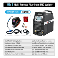 Machine à Souder Onduleur d'Usine en Gros 5 en 1 MMA TIG MAG MIG 200 A IGBT Aluminium CO2 Sans Gaz