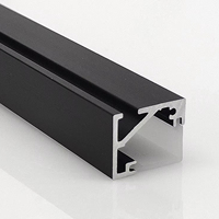 Tube carré en aluminium, profilé oblique lumineux en alliage, éclairage de tiroir, abat-jour en PC en forme de L, moulure d'angle de plafond, éclairage LED T5 anodisé