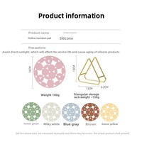 Tapis de plateau ménager au design moderne, 5mm d'épaisseur, isolation en silicone creux, résistant à la chaleur, pour table à manger, pot et tasse