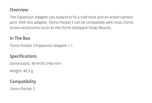 อะแดปเตอร์เสริม Osmo Pocket 3 ของแท้ ปลอกพลาสติกสำหรับยึดกล้อง อุปกรณ์เสริมแบบคลิป - Product Image 6