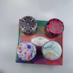 4 Color Per <b>Set</b> Gift Box 2.2 oz Soy Wax with Petal Metal Round <b>Perfume</b> Massage Tin <b>Mini</b> Scented Candle Cheap - Product Image 2