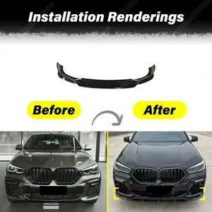 Pour G06 M Sport 30d 40d 45E M50I M50D 2020 2021 2022 2023 Kit carrosserie de décoration de lèvre de spoiler de pare-chocs avant - Product Image 2
