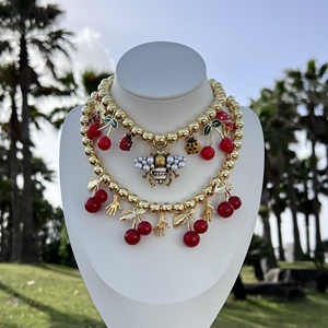 Nuovo arrivo gioielli di moda <span class=keywords><strong>collana</strong></span> a catena d'oro <span class=keywords><strong>con</strong></span> ciondolo <span class=keywords><strong>coccinella</strong></span> Charm alla moda per le donne regali per matrimoni - Product Image 2