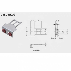 สวิตช์ประตูนิรภัยของแท้ใหม่เอี่ยมซีรีส์ D4NS พร้อมกุญแจ D4DS-K1-K2-K3และชิ้นส่วนล็อก K5รุ่น D4SL-NK2 NK3 NK5มีสินค้าในสต็อก - Product Image 3