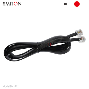 <span class=keywords><strong>Cable</strong></span> Telefónico Plano RJ45 de 8 Pines y 8 Núcleos de Color Negro - Product Image 2