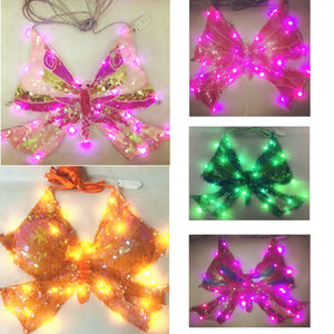 Top de Lentejuelas con Diseño de Mariposa para Danza del Vientre, Top Corto para Festivales, Fiestas, Rave, Gogo, Top Halter Elegante con Diseño de Mariposa - Product Image 6