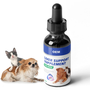 Suplemento de hierbas de cardo mariano para perros y gatos Soporte hepático y gotas líquidas de desintoxicación - Product Image 1