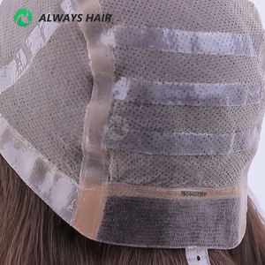 Peluca médica <span class=keywords><strong>de</strong></span> silicona para mujer, cabello humano para pacientes con cáncer, <span class=keywords><strong>18</strong></span> ", cabello chino atado a mano, transparente, antideslizante, gorro <span class=keywords><strong>de</strong></span> silicona suave - Product Image 6
