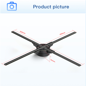 HD 65cm 4 lưỡi Wifi Holographic LED hiển thị Máy nghe nhạc quảng cáo 3D <span class=keywords><strong>Hologram</strong></span> Fan - Product Image 5