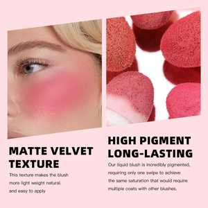 Nouveauté, blush liquide imperméable à 8 couleurs avec logo personnalisé pour le visage, longue durée, tête d'éponge, vente chaude, blush pour <span class=keywords><strong>les</strong></span> <span class=keywords><strong>joues</strong></span> et <span class=keywords><strong>les</strong></span> lèvres - Product Image 3