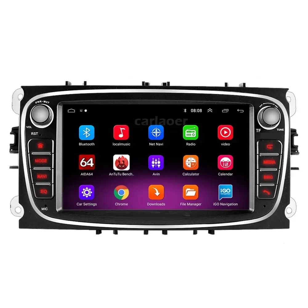 Car Radio Multimedia Video Player For Ford/Focus/S-Max/Mondeo 9/GalaxyC-Max Navigation GPS Android 9.0 NO DVD 2din 2 din