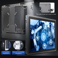Panel PC Industrial sin Ventilador de 15.6 Pulgadas con Pantalla Táctil Windows, Computadora Integrada para Automatización de Fábrica HMI