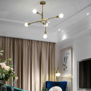 Lámpara Colgante de Hierro Forjado de Estilo Nórdico Minimalista, Creativa para Sala de Estar, Dormitorio y Estudio, Lámpara de Techo Única - Product Image 4