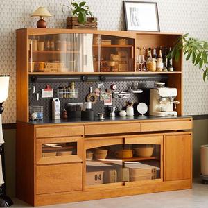 Cherry Wood Nordic Japanese Style Solid Wood <b>Sideboard</b> With Table Living Room Storage Cabinet Multifunctional Furniture - Product Image 2