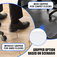 Alfombrillas para Sillas de Computadora, Protector de Fatiga para Pisos, Alfombrillas de PVC para Sillas de Escritorio para Alfombras, Plástico Transparente Personalizado para el Hogar, la Oficina, Moderno DK