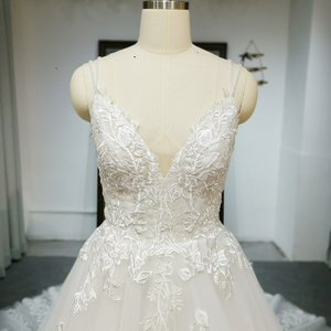 Jancember RL146 <span class=keywords><strong>Precio</strong></span> bajo ODM OEM Romántico Midi Vestido de novia <span class=keywords><strong>civil</strong></span> Vestido de novia con cuello en V - Product Image 5