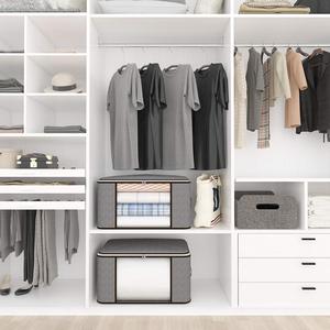 Organizadores de ropa grandes de 90L, caja de almacenamiento de ropa plegable para armario - Product Image 6