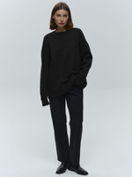 Herbst Winter zieht Femmes O-Ausschnitt Damen pullover Solide Einfache Lose Pullover Warmer Pullover Übergroße Casual Damen Strick pullover