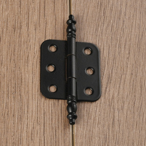 Chinese Style Iron Hinge <b>6</b> Hole Antique Bronze Rose Gold Black Surface Mount Furniture Hinge Durable Plated - Product Image 5