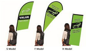 소형 야외 이동식 배낭 광고 깃발 다양한 모델 플라잉 플래그 - Product Image 5