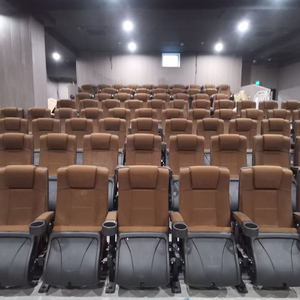 Precio de fábrica al por mayor, cómodas sillas plegables de cine hechas de tela de algodón y lino para asientos de gran teatro - Product Image 4